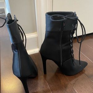 Black lace up heels! Only worn once